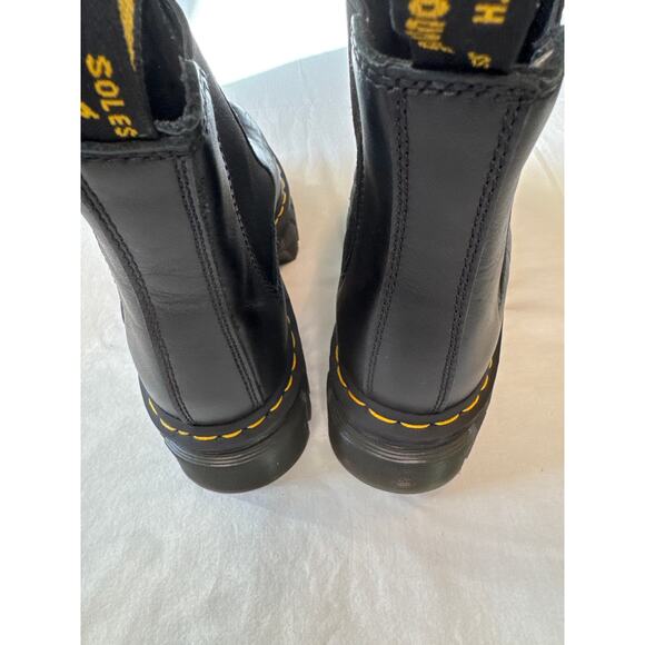 Dr Martens Audrick Nappa Leather Platform Chelsea Boots Black Lux Size 6 US - Picture 4 of 11